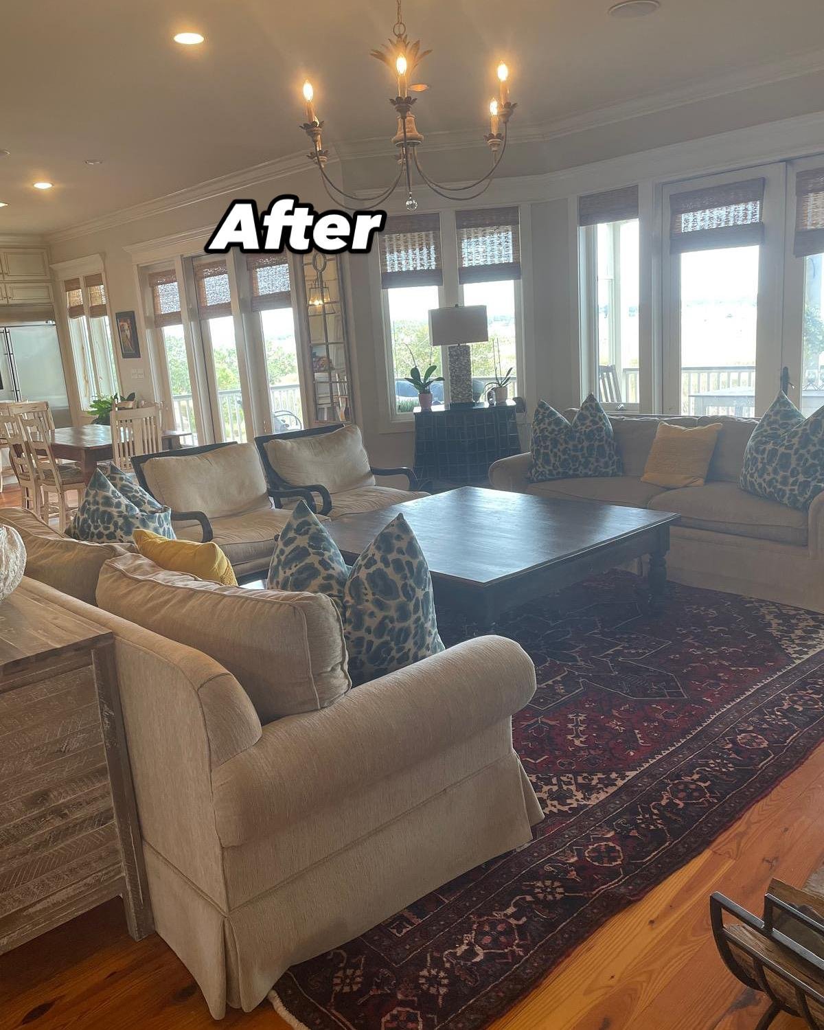Living Room after cleaning by Prestige Cleaning