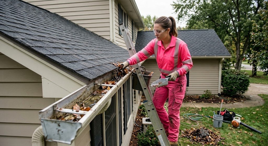 Gutter cleaning in Charleston, SC by Prestige Home Cleaning