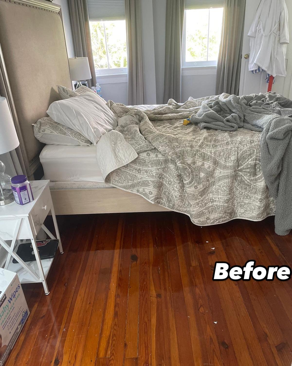 Primary Bedroom before cleaning