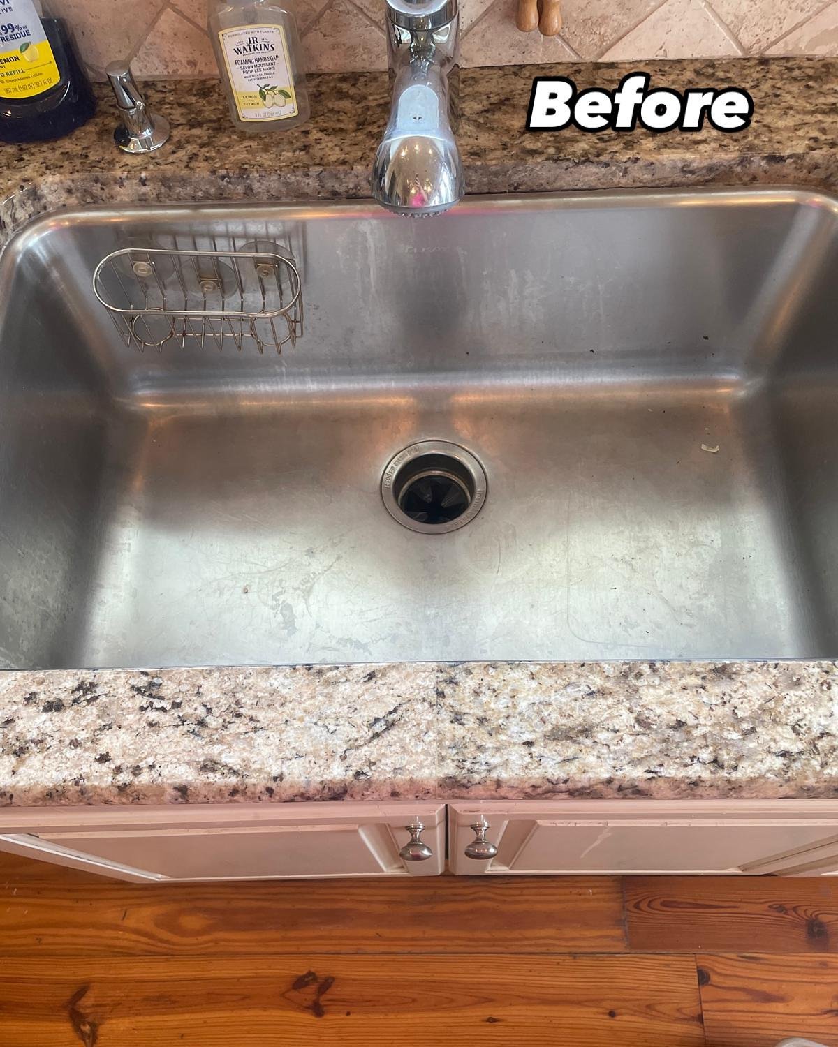 Kitchen Sink before cleaning