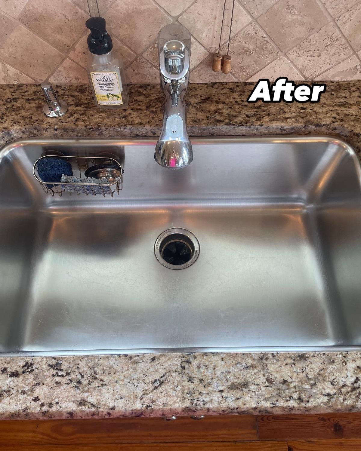 Kitchen Sink after cleaning by Prestige Cleaning